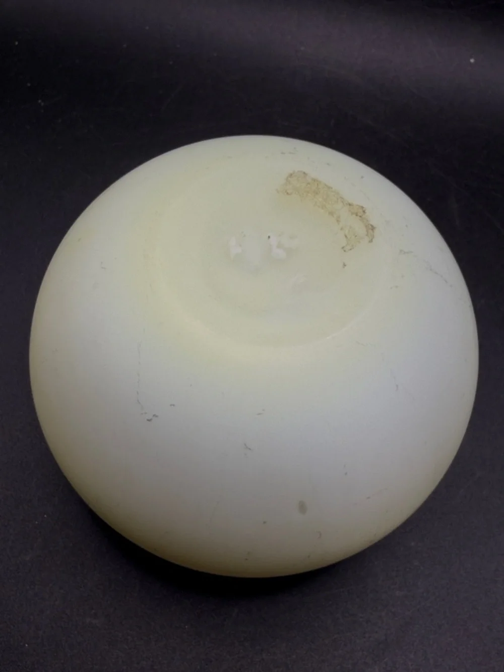 Vintage Yellow Cased Satin Glass Rose Bowl Vase Crimped Edge Tabletop Vessel - Picture 6 of 8